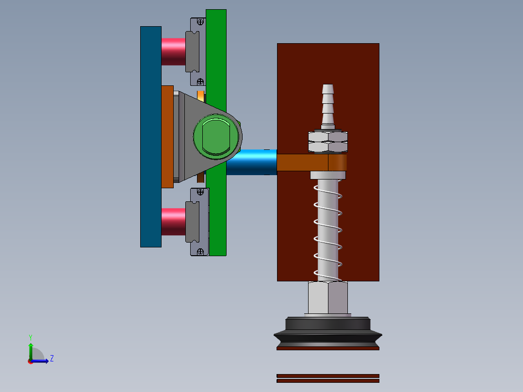 吸附式90度翻转机构sw18可编辑左视图