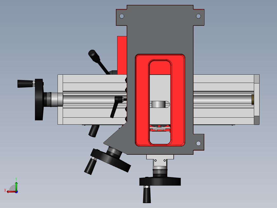 立式钻铣床后视图