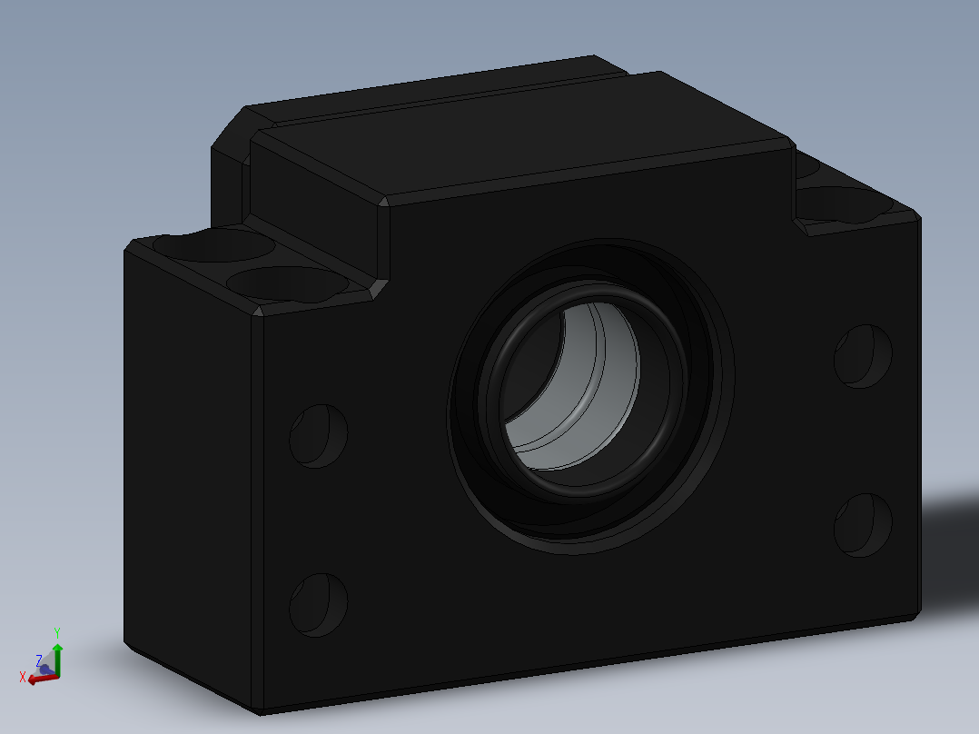 BK 轴承座可调整尺寸主视图