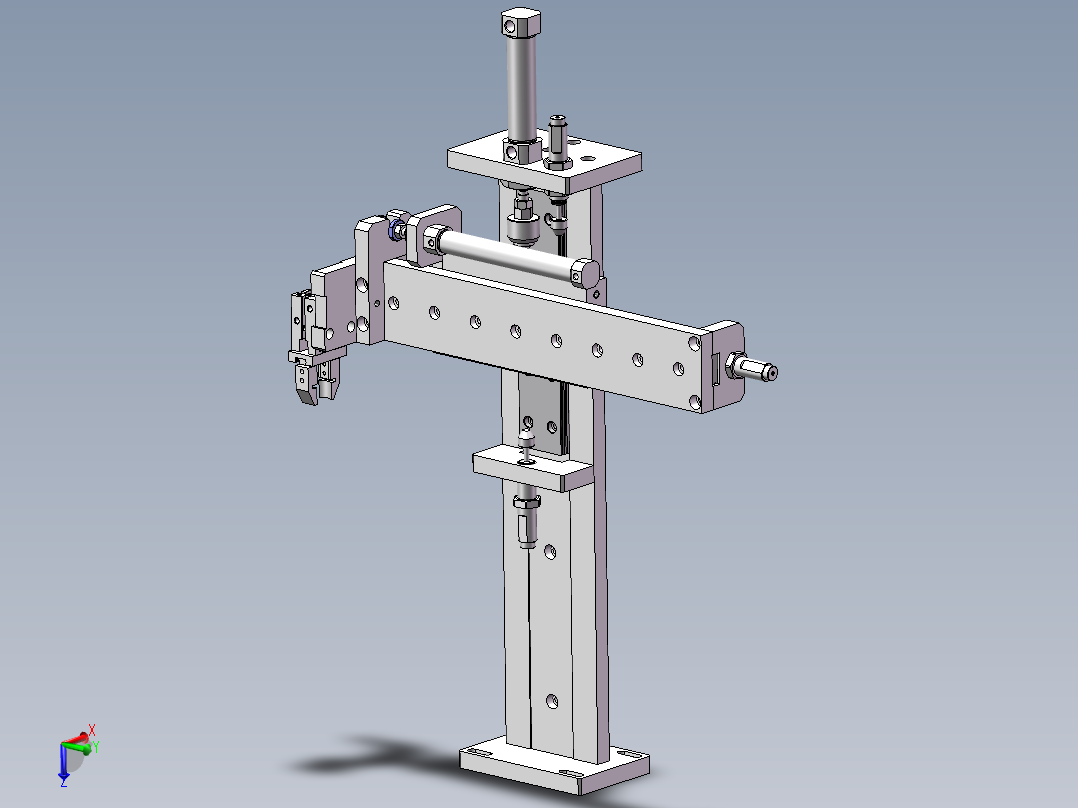 一种分割器转盘上料通用机械手主视图