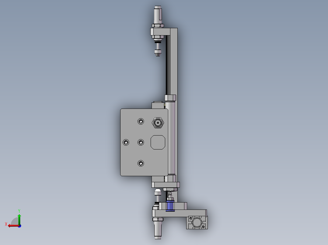 一种分割器转盘上料通用机械手后视图