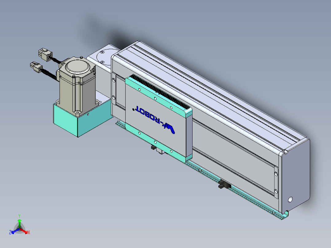 威洛博VBC同步带传动一无尘环境VBC14-L45-S150-BLU-ZP40-C3正等轴测图