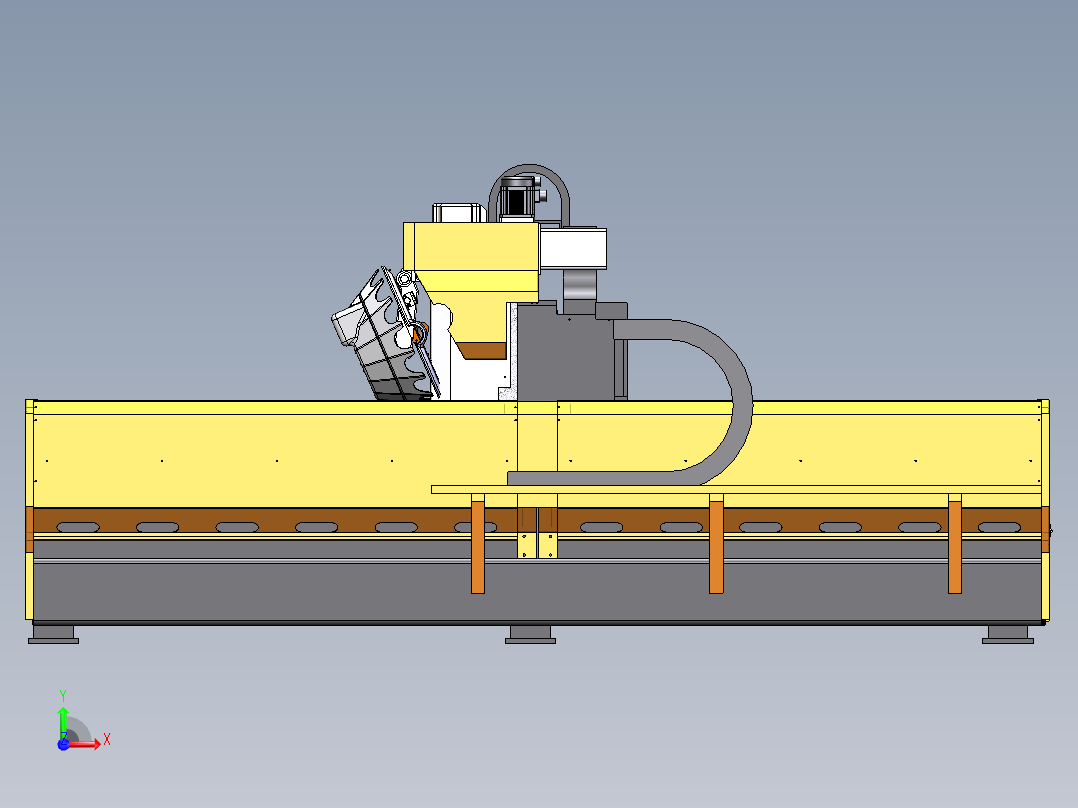 1325大型铝板钻攻机雕刻机sw18可编辑前视图