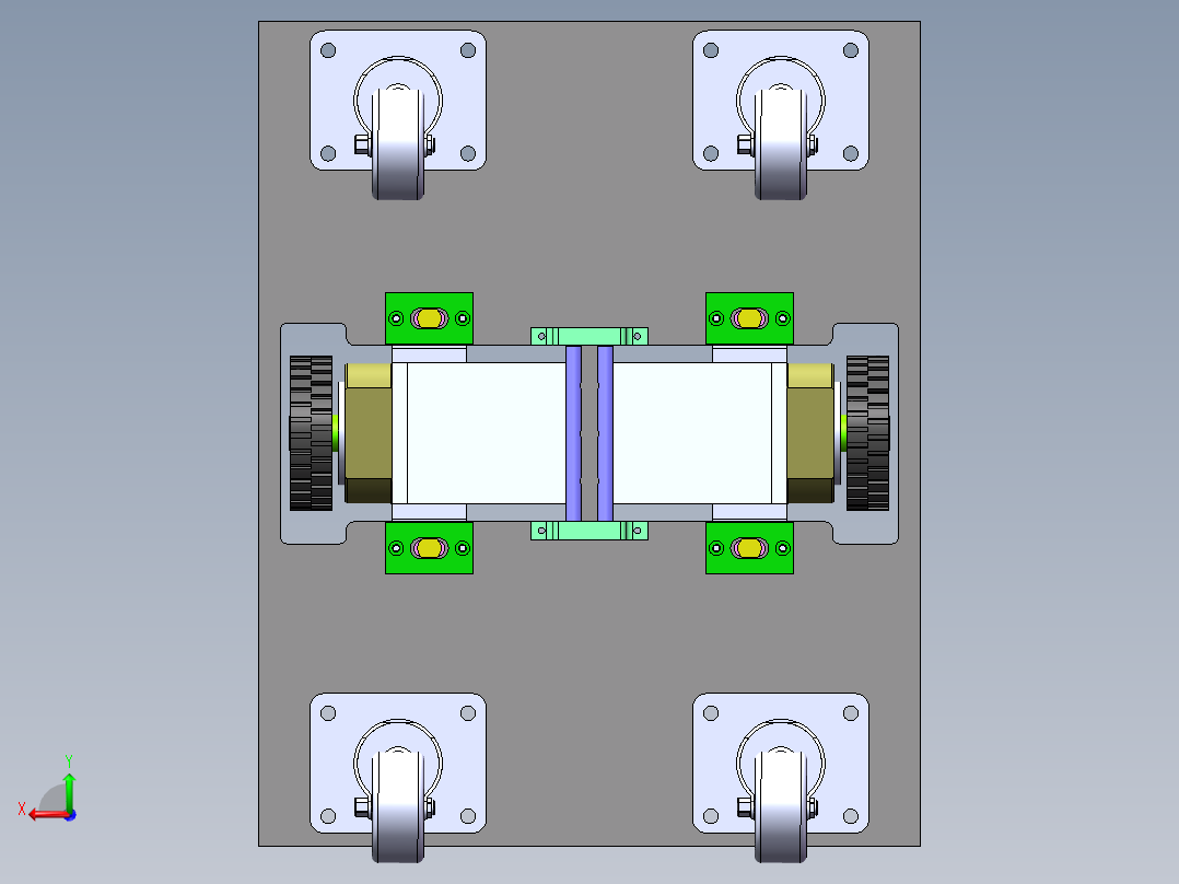 AGV机器人底盘后视图