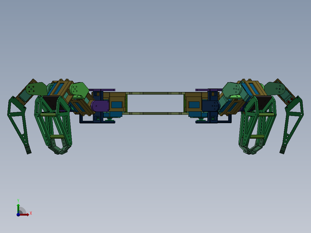 仿蜘蛛六爪机器人 1438365前视图