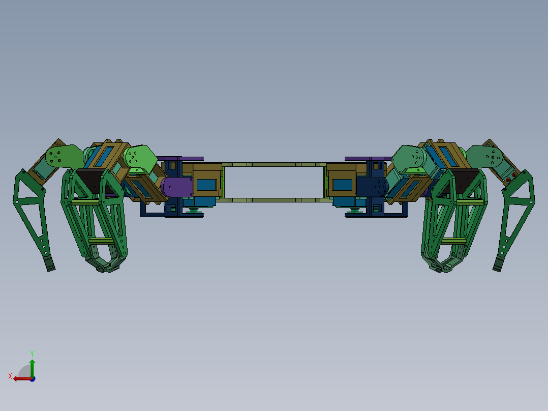 仿蜘蛛六爪机器人 1438365后视图
