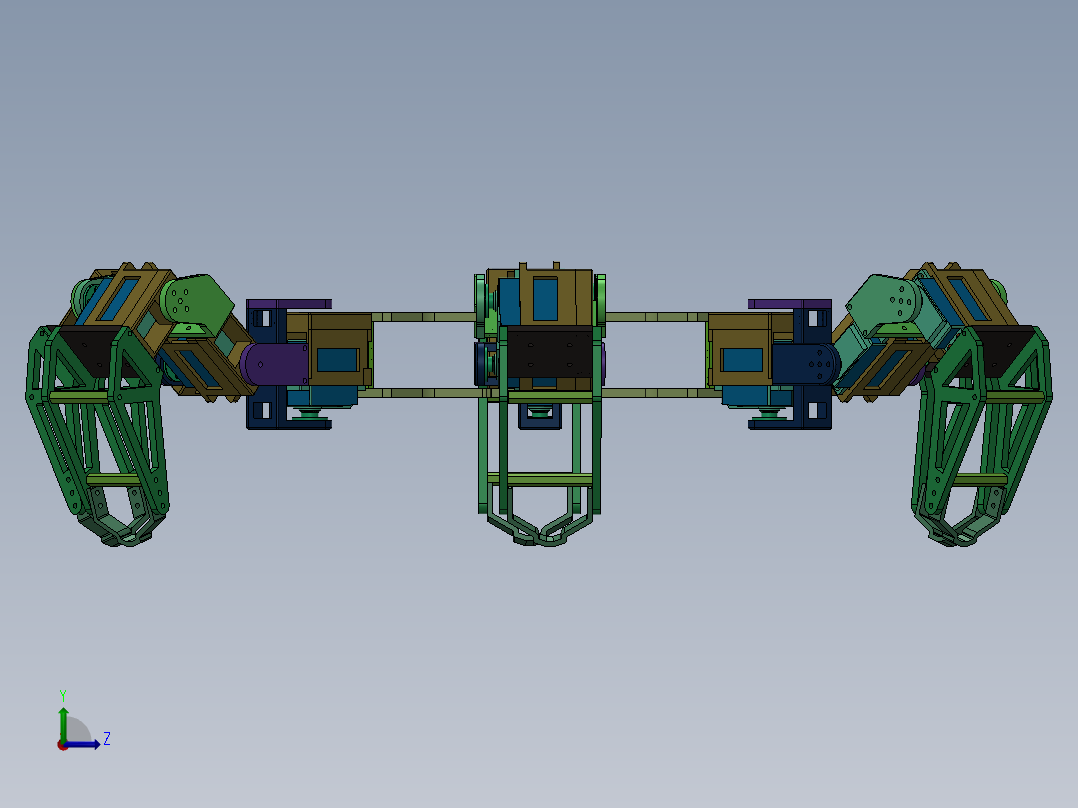 仿蜘蛛六爪机器人 1438365左视图