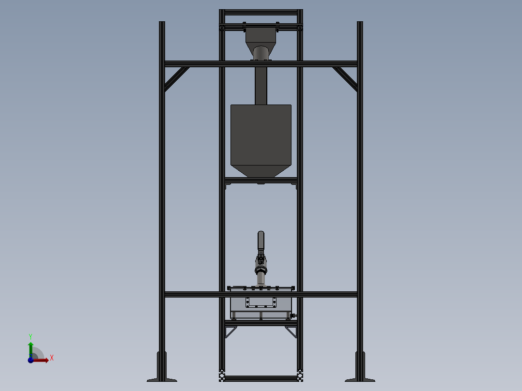 流化床太阳能集热器前视图