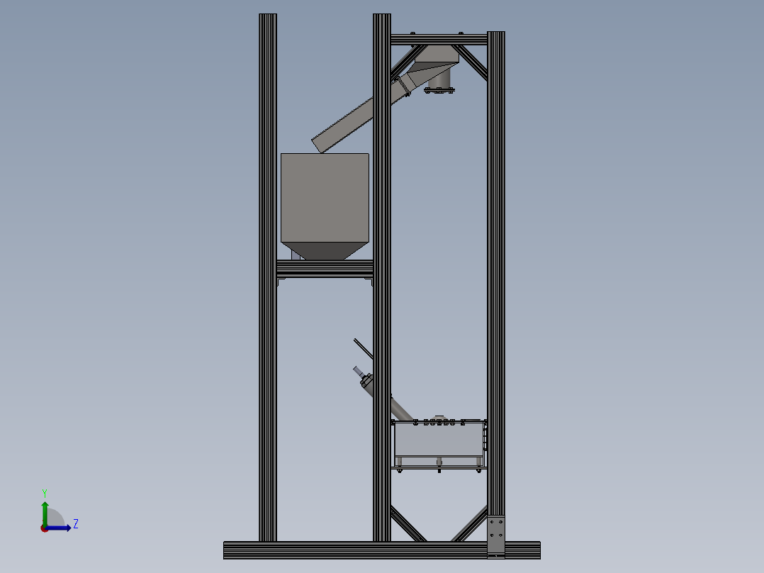 流化床太阳能集热器左视图