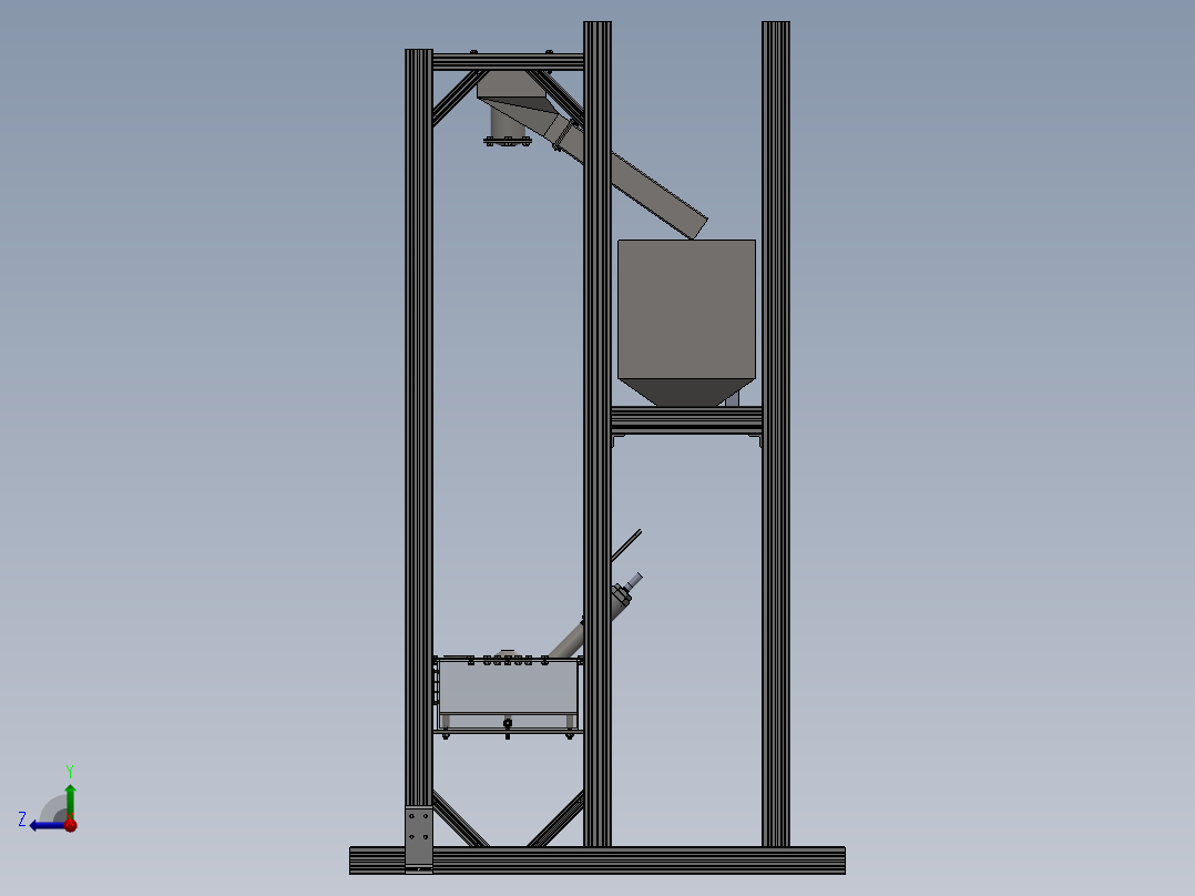 流化床太阳能集热器右视图