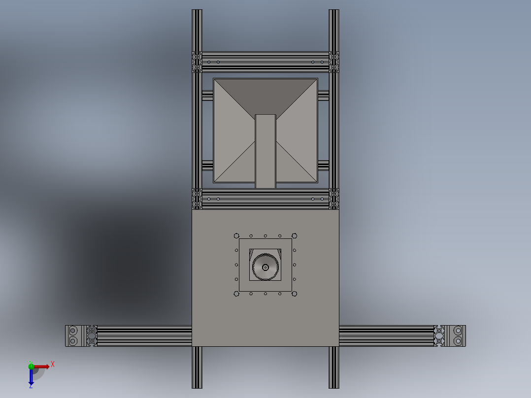 流化床太阳能集热器俯视图