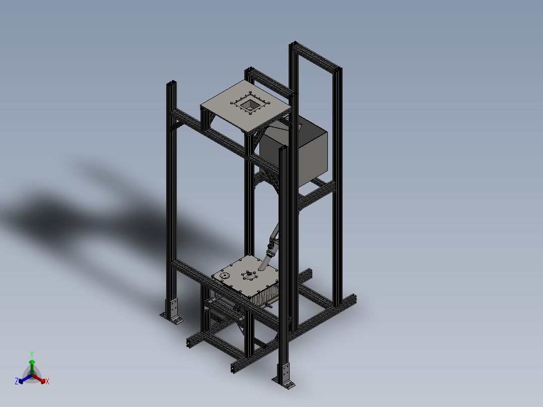 流化床太阳能集热器正等轴测图