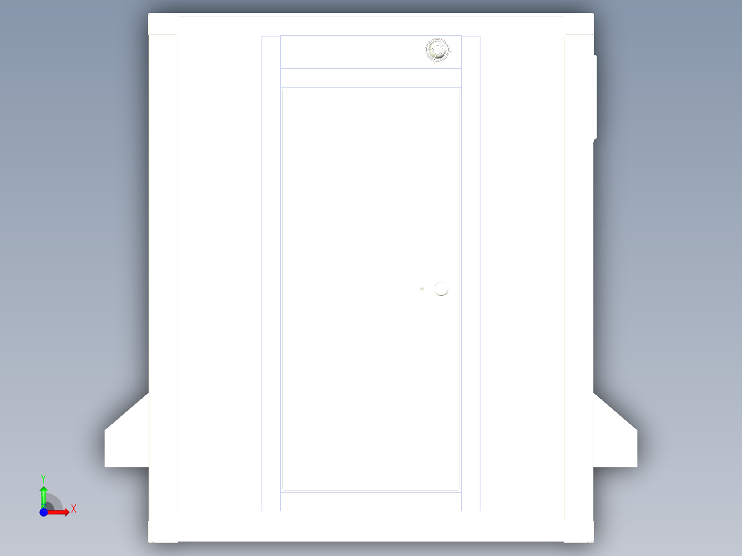 40尺储能集装箱设计前视图