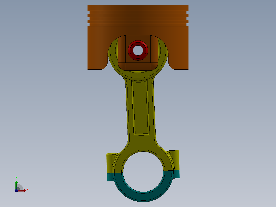 活塞总成前视图