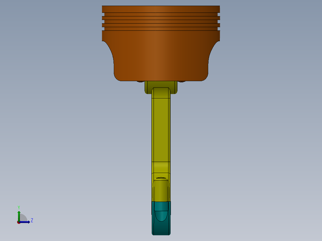 活塞总成左视图