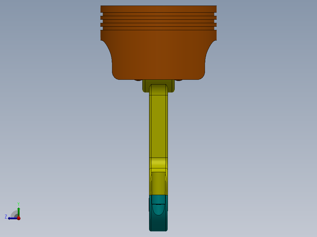 活塞总成右视图