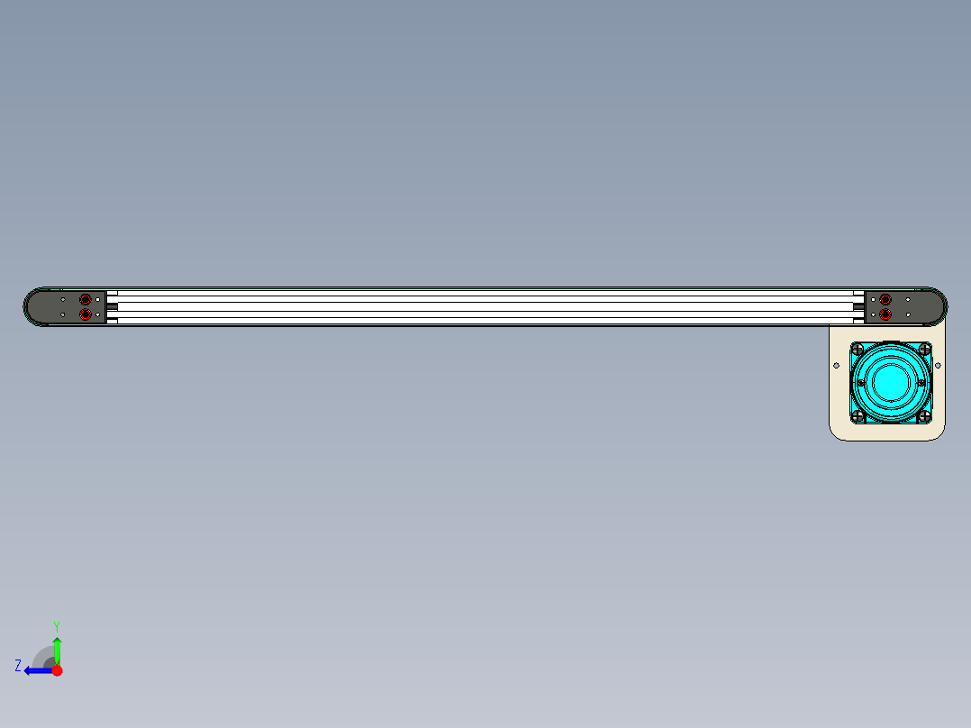 LE-XC3030-左边驱动经济型皮带线右视图