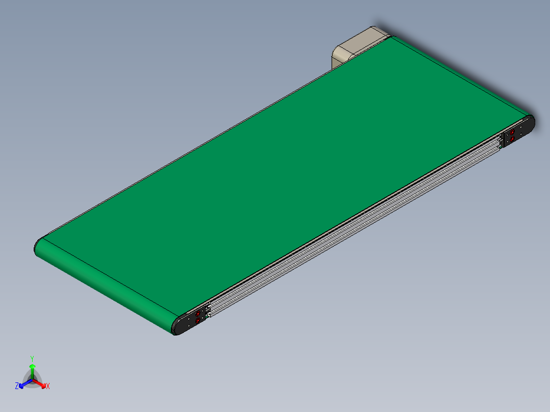 LE-XC3030-左边驱动经济型皮带线正等轴测图
