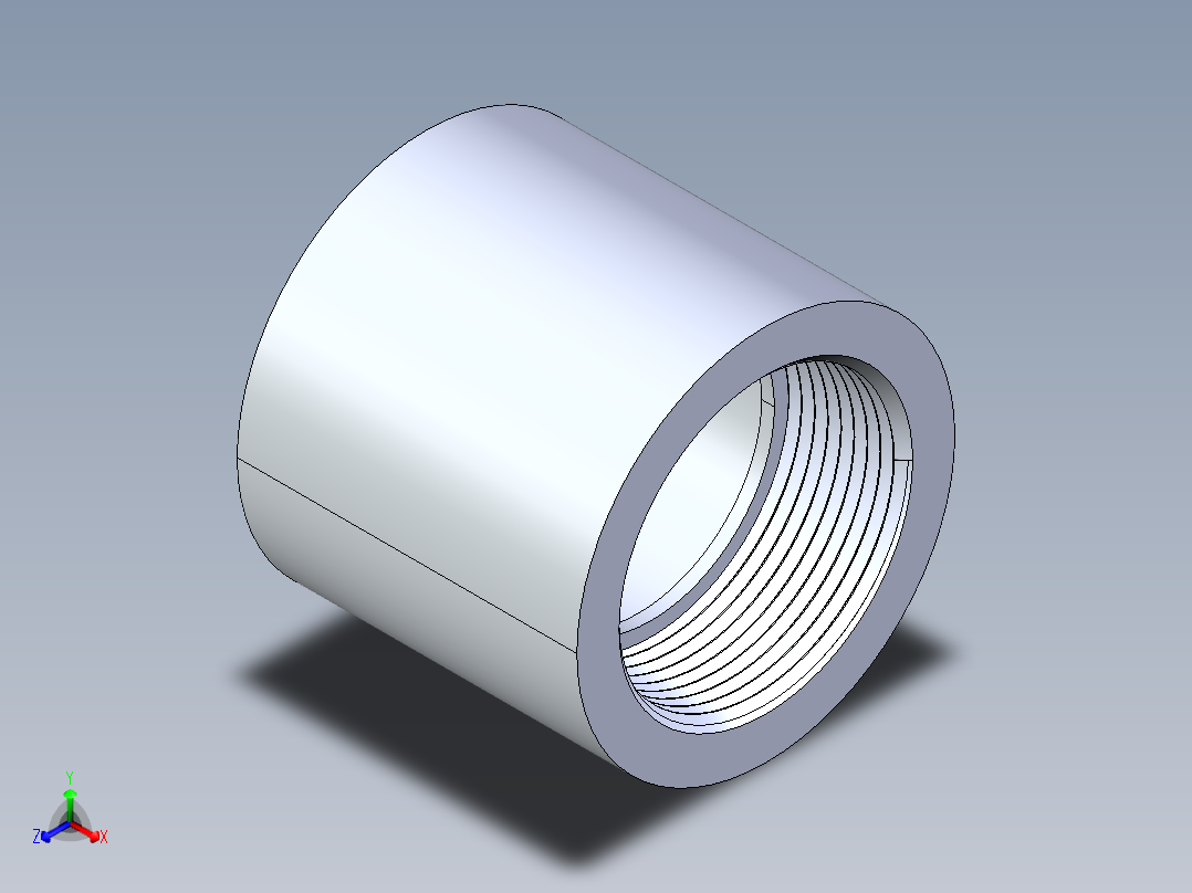 聚氯乙烯配件14-Sch80_FemaleAdapter_SxFPT_835-015 _1.5in正等轴测图