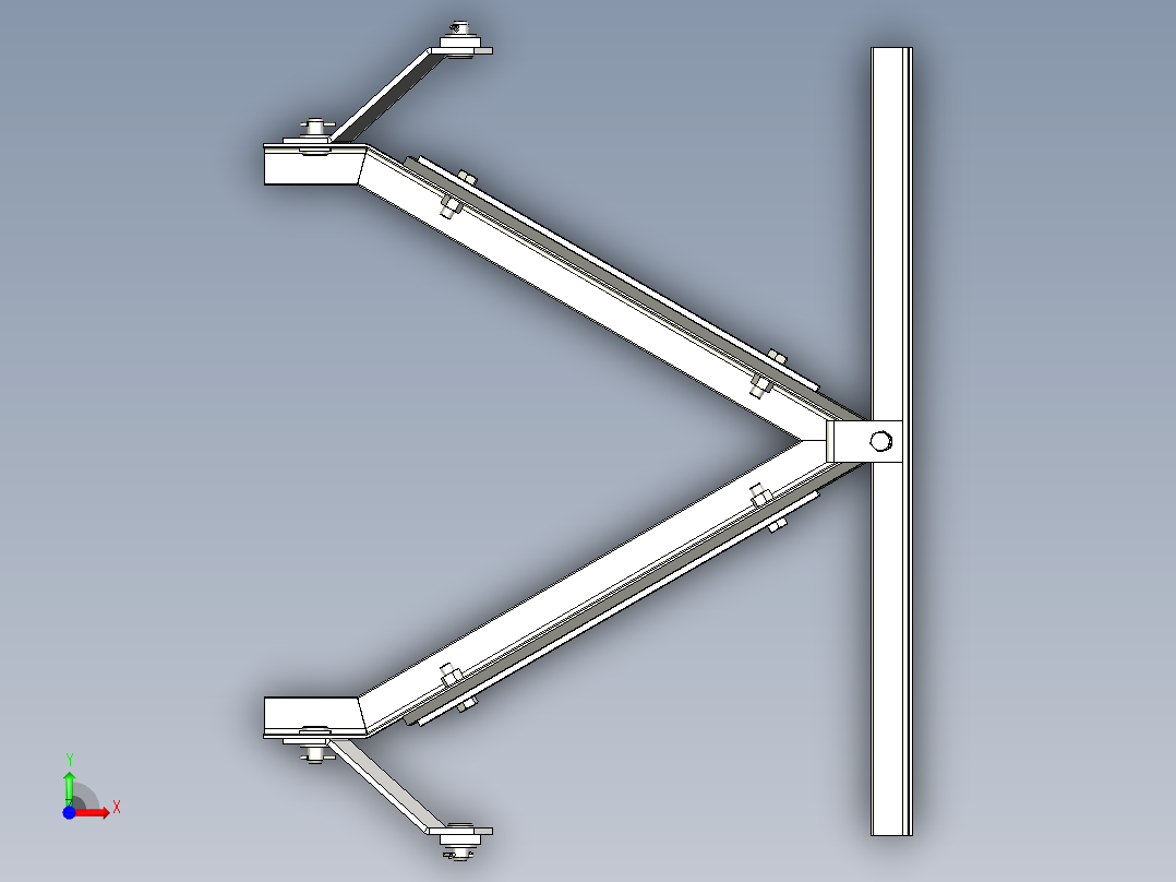 TD75型带式输送机空段清扫器 TD1E0前视图