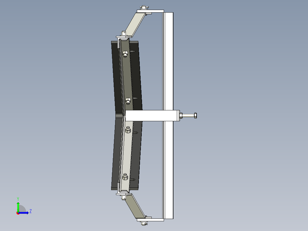 TD75型带式输送机空段清扫器 TD1E0左视图