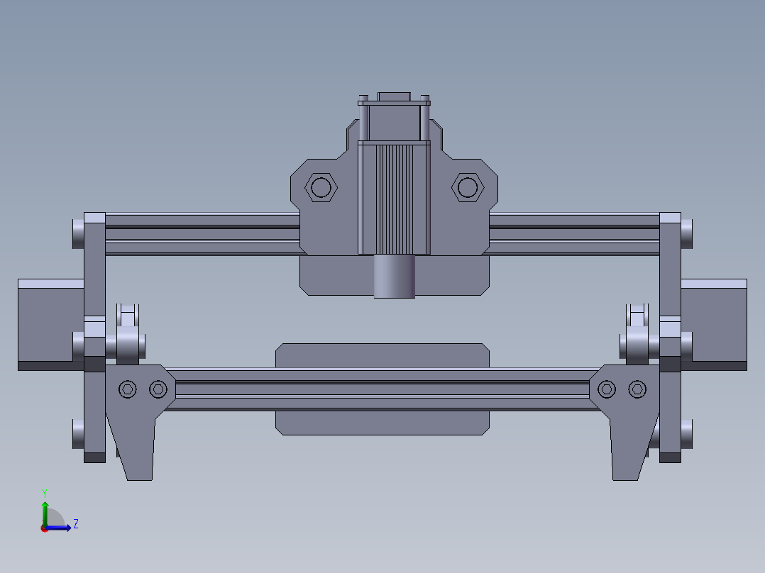 台式激光机左视图