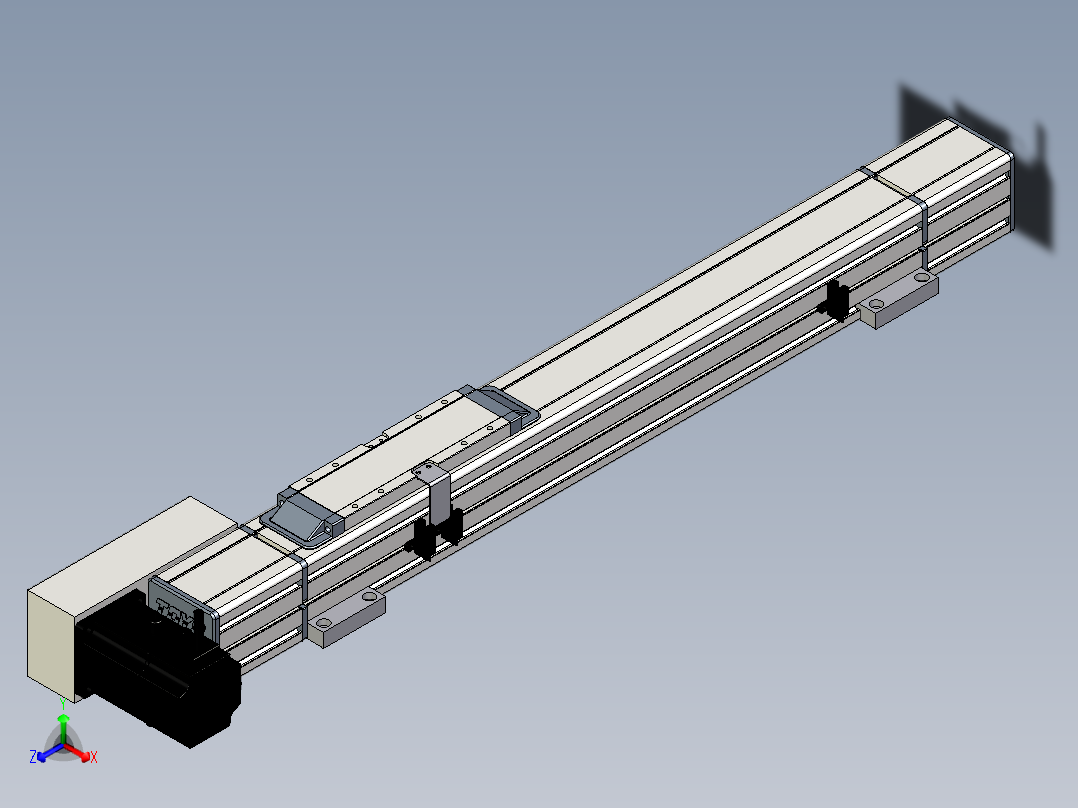 Toyo东佑达直线模组-M65-S-X52-350-L-M20-C4正等轴测图