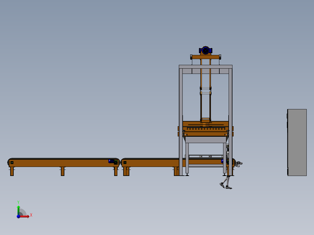 G02-并联机器人码垛机及流水线(1)前视图