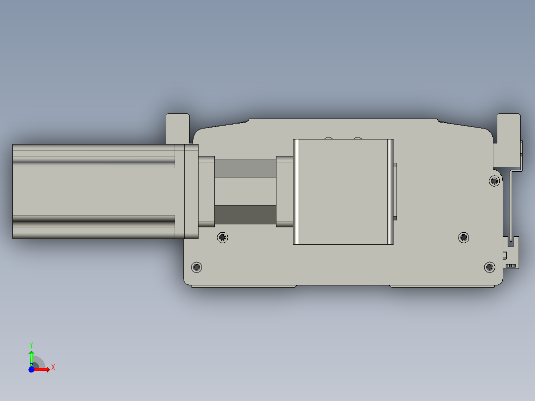 东锦同步带传动-直线滑台模组DH270B-C-L150-S2300-BL-P750W-C3前视图