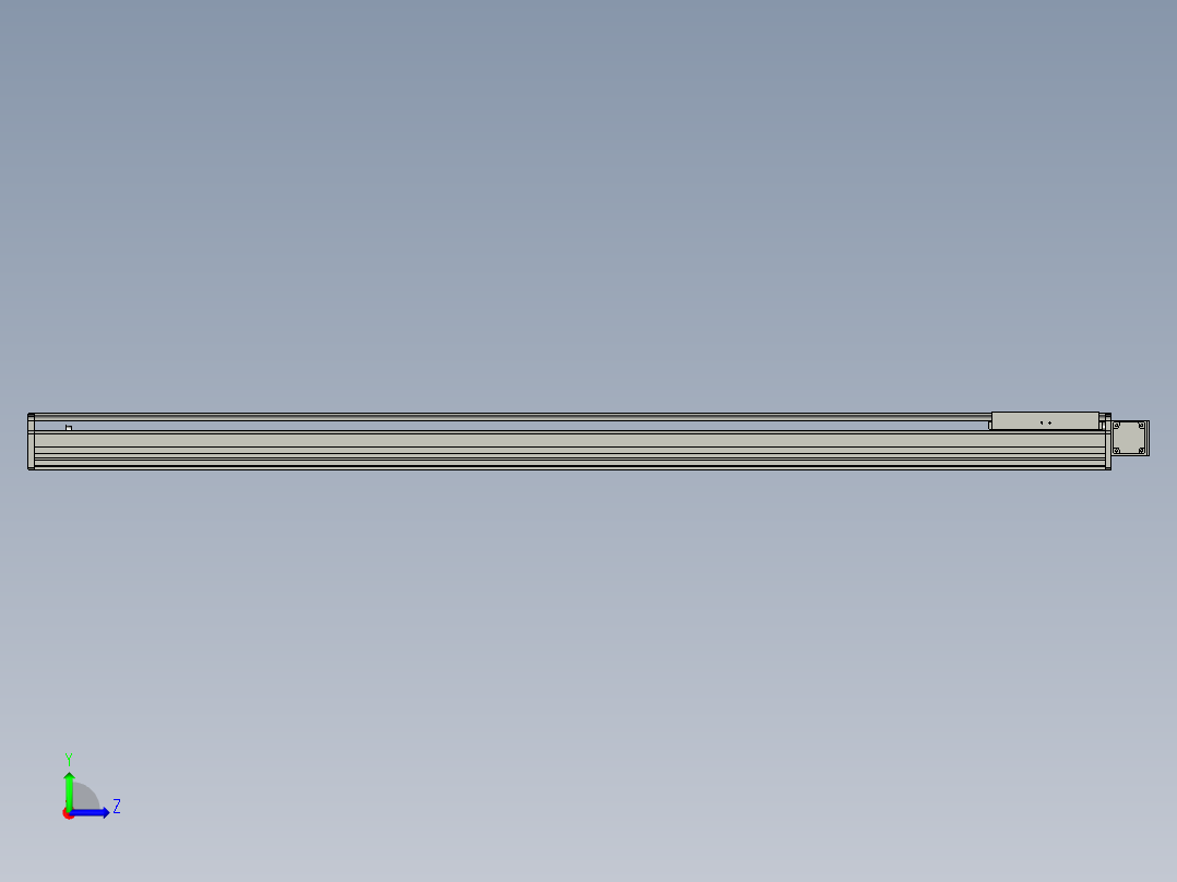 东锦同步带传动-直线滑台模组DH270B-C-L150-S2300-BL-P750W-C3左视图