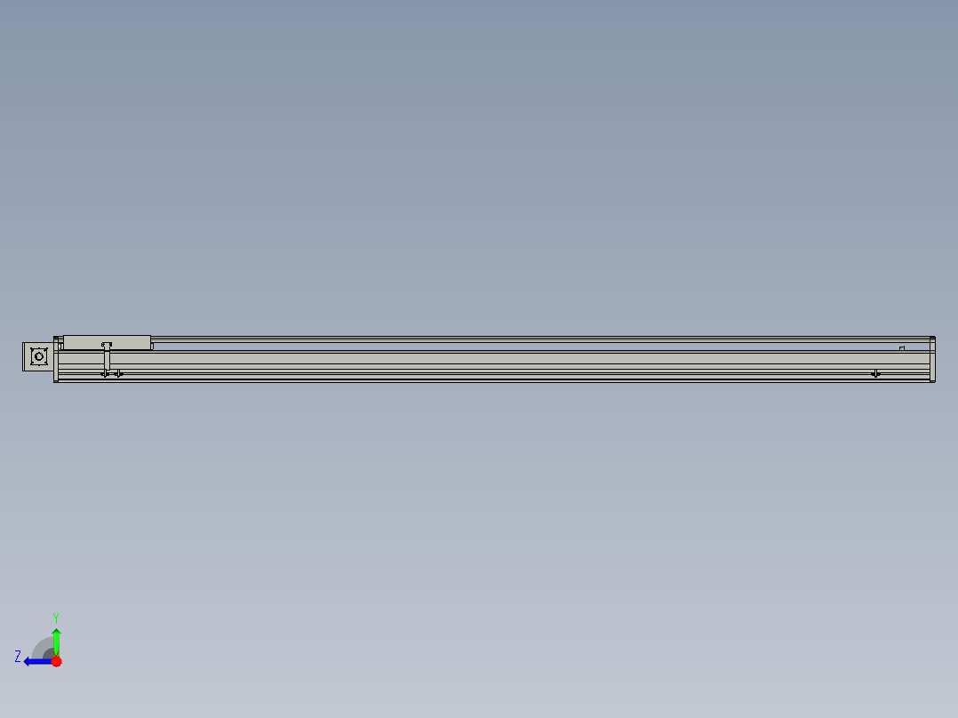 东锦同步带传动-直线滑台模组DH270B-C-L150-S2300-BL-P750W-C3右视图