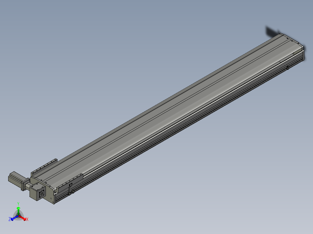 东锦同步带传动-直线滑台模组DH270B-C-L150-S2300-BL-P750W-C3正等轴测图