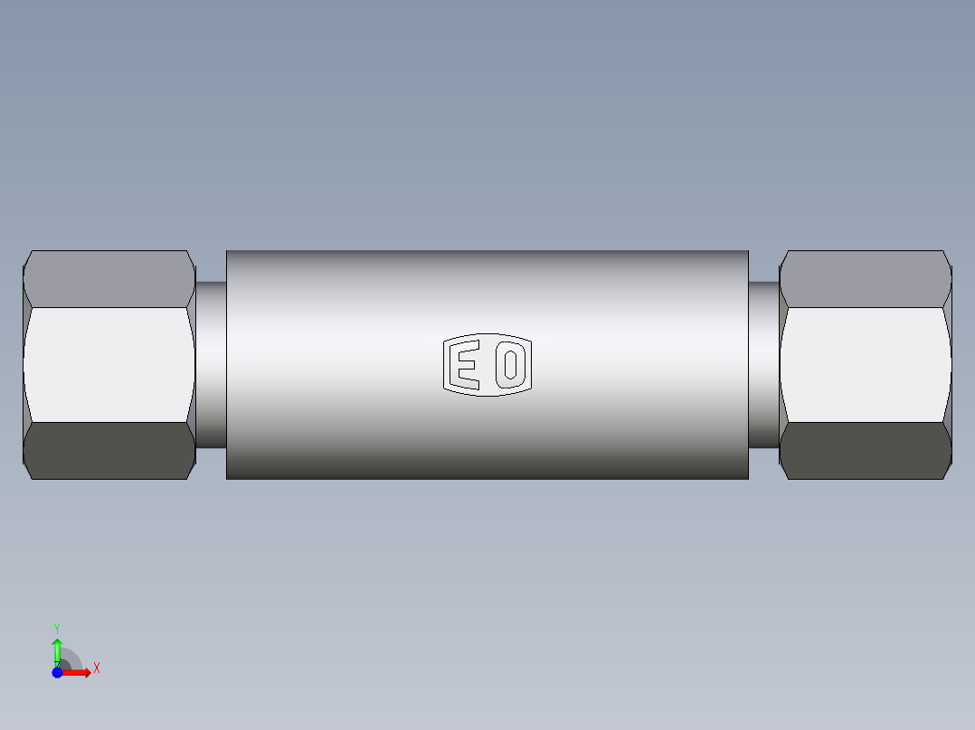 卡套式工业通用硬管接头EO_Weld_bulkhead_fitting_ESV08S71前视图