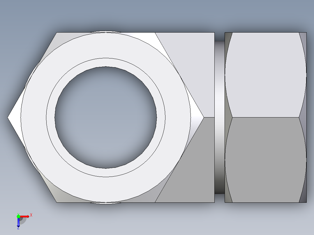 卡套式工业通用硬管接头EO_Adjustable_locknut_run_tee_LEE35ZLMCF俯视图