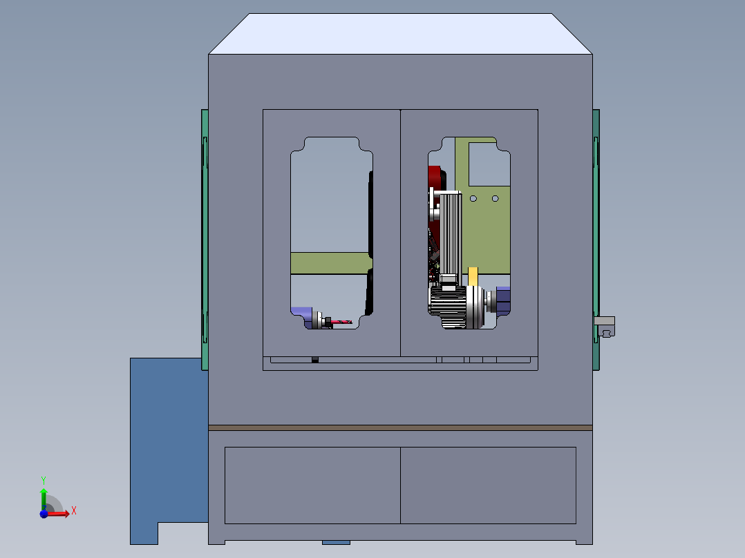 一款机械手打磨机sw16可编辑前视图