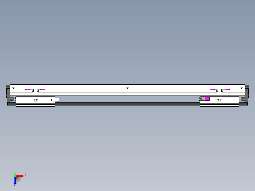 威洛博VL系列直线电机模组-2VL17E2-S550俯视图