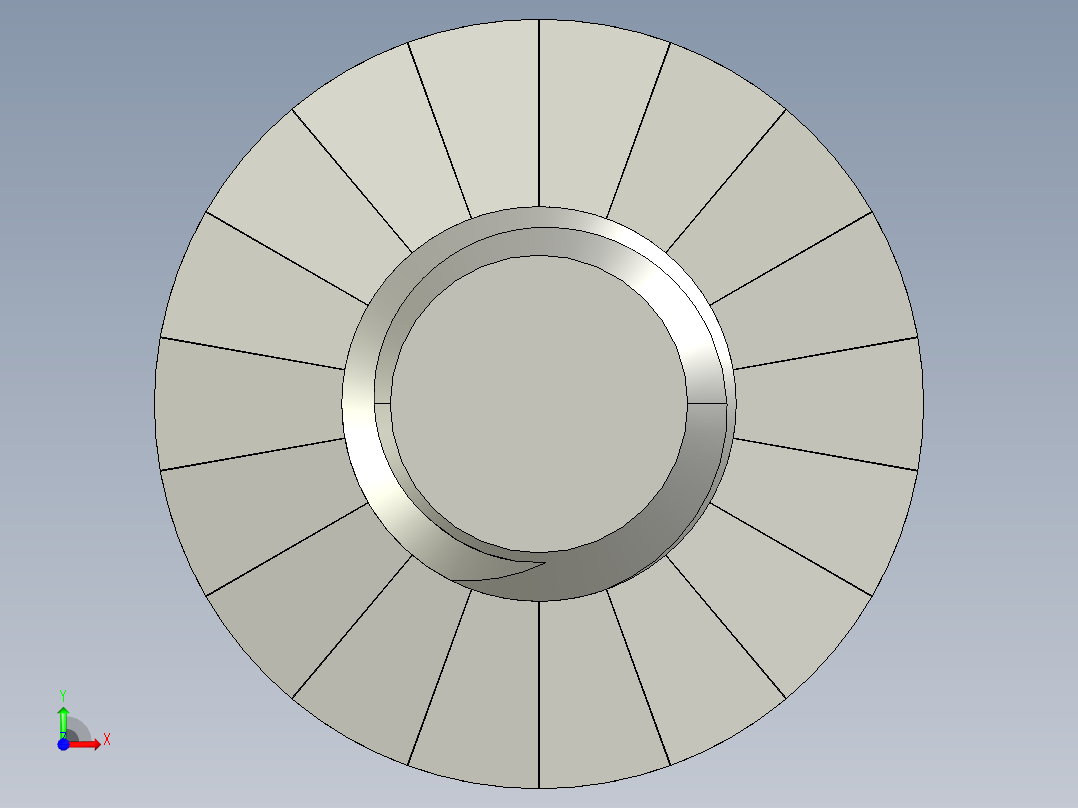 锯齿状法兰头螺钉-Serrated-Flange Socket Head Screws M10 x 1.5 mm Thread 20 mm Long前视图