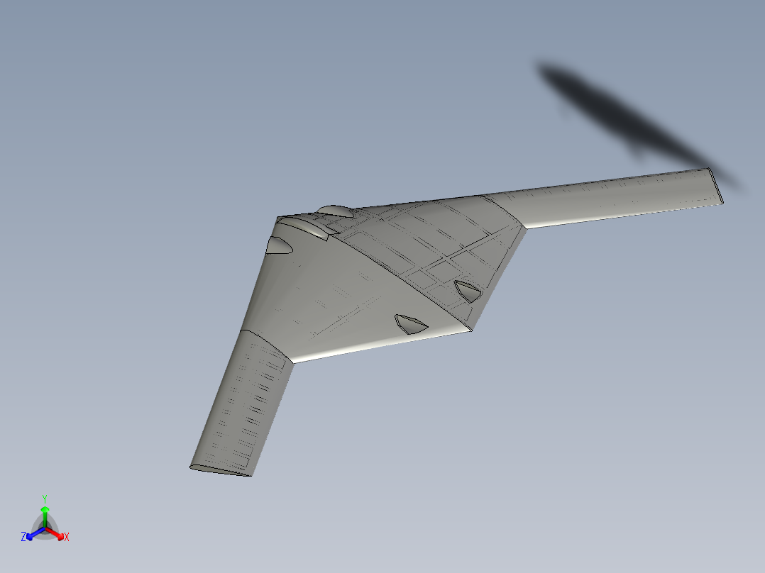 B21轰炸机模型主视图