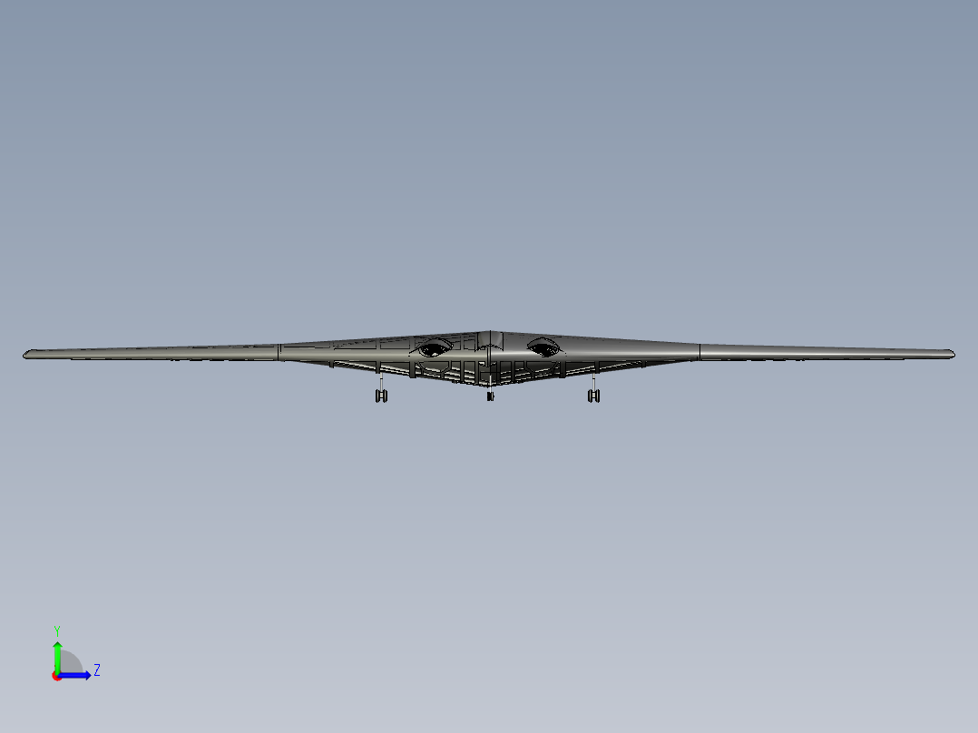 B21轰炸机模型左视图