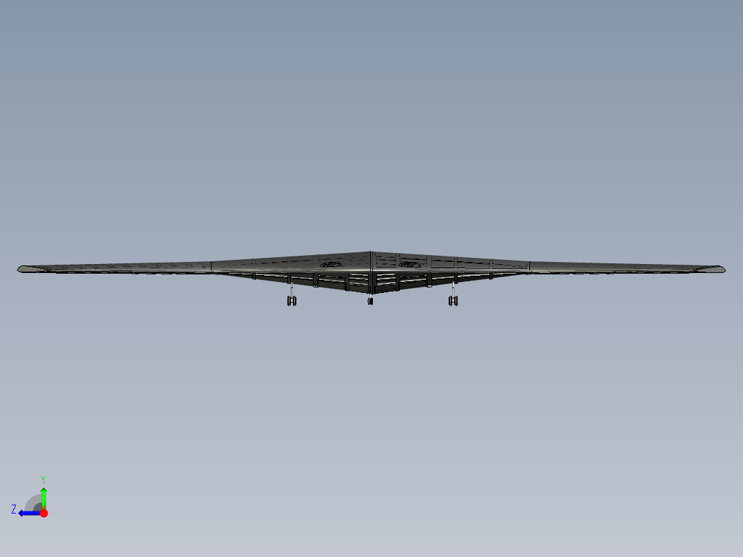 B21轰炸机模型右视图