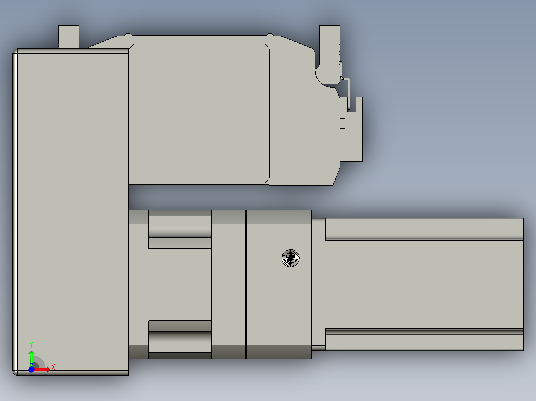 直线模组LHB17-L40-S1700-LD设计图纸前视图
