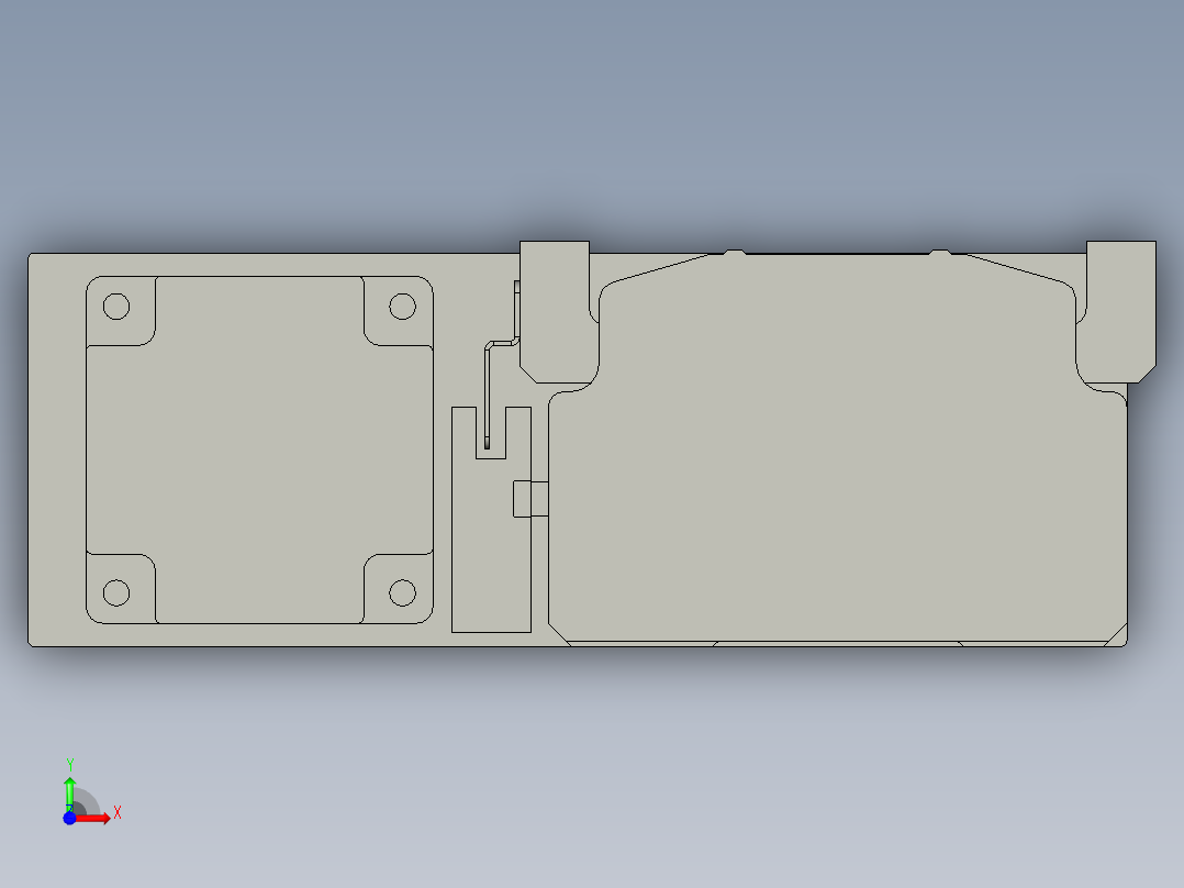 直线模组LHAT10-CA-S600-L-C3设计图纸前视图