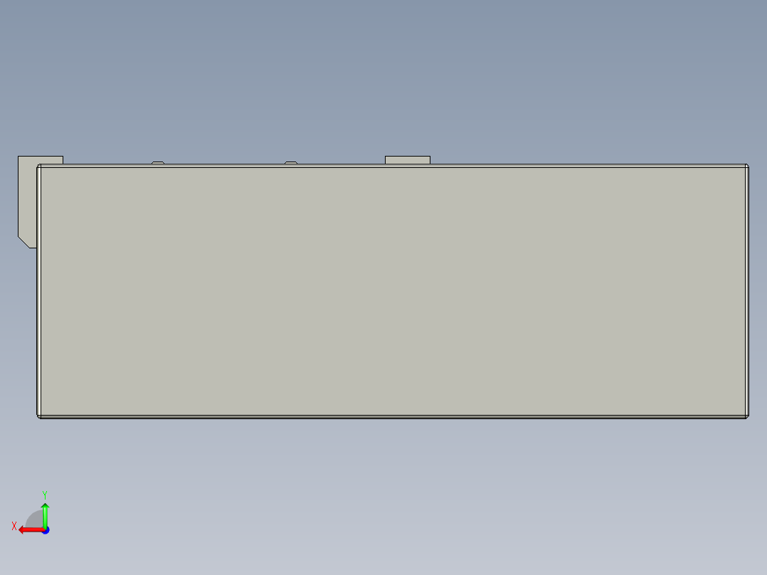 直线模组LHAT10-CA-S600-L-C3设计图纸后视图