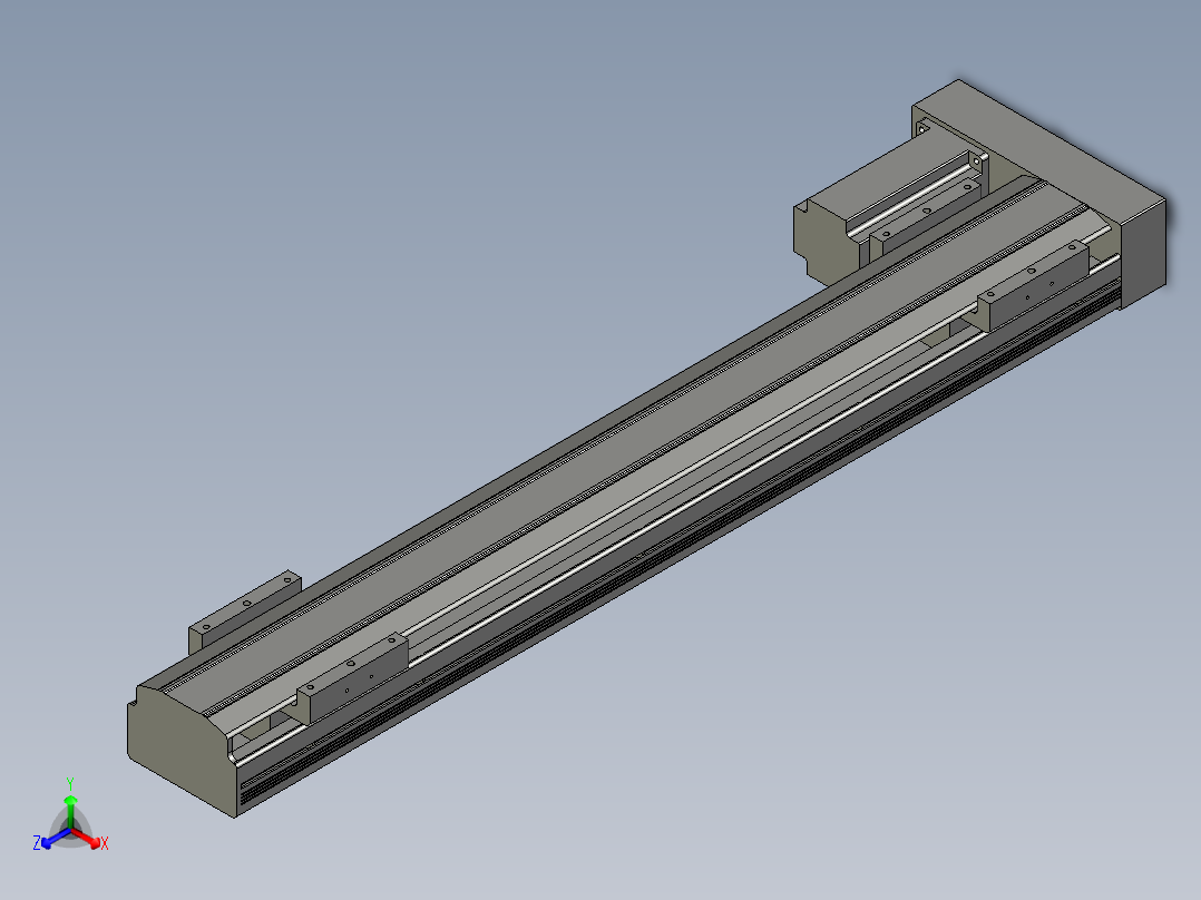直线模组LHAT10-CA-S600-L-C3设计图纸正等轴测图