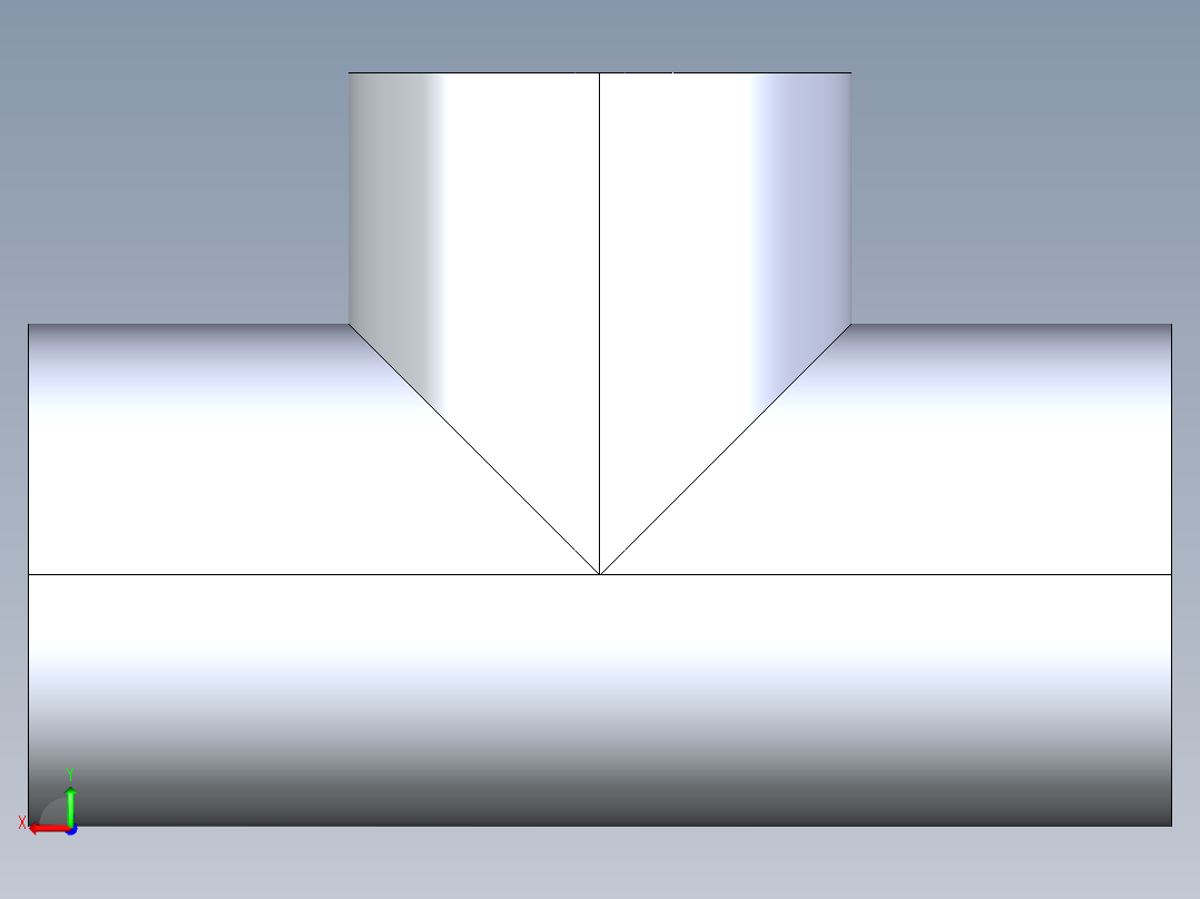 聚氯乙烯配件03-Sch80_Tee_SxSxFPT_802-005_0.5in后视图