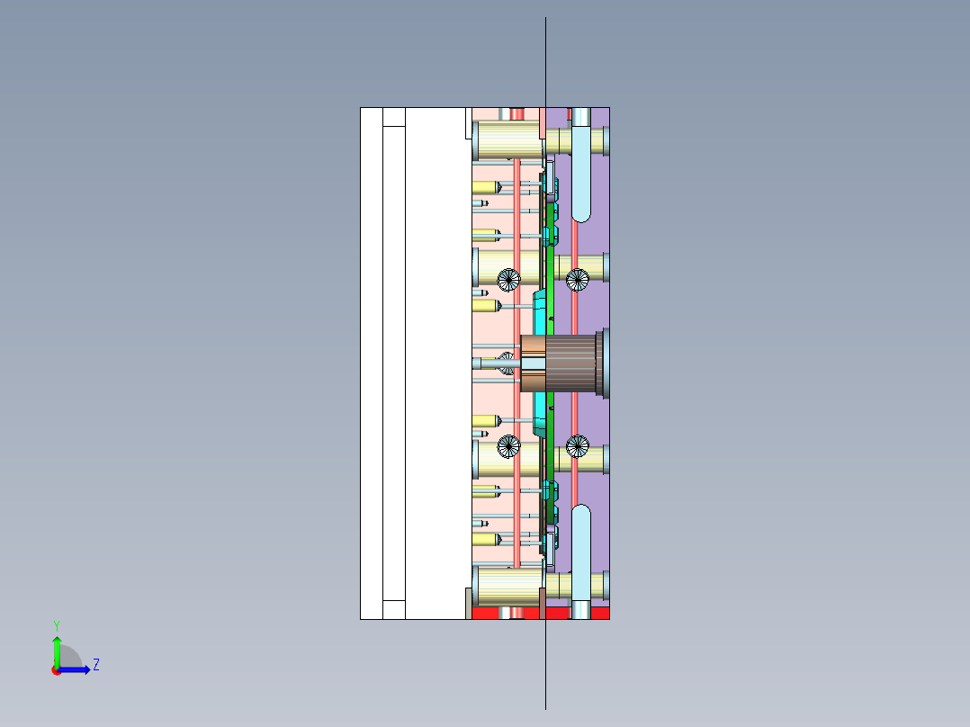 头带耳机弯条（压铸模）左视图