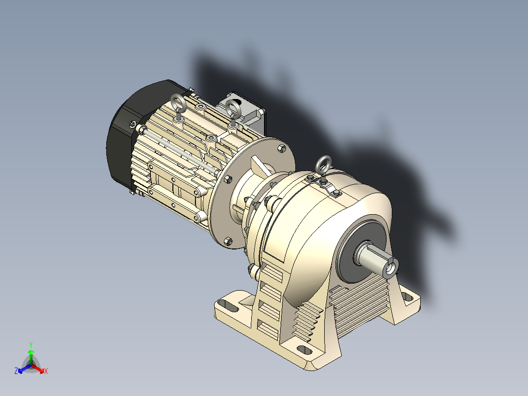 齿轮电机GV22110正等轴测图