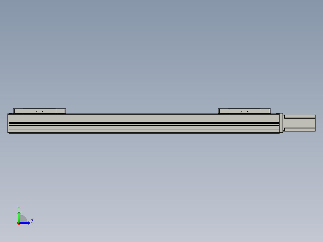 直线模组LHC14-S700-M设计图纸左视图