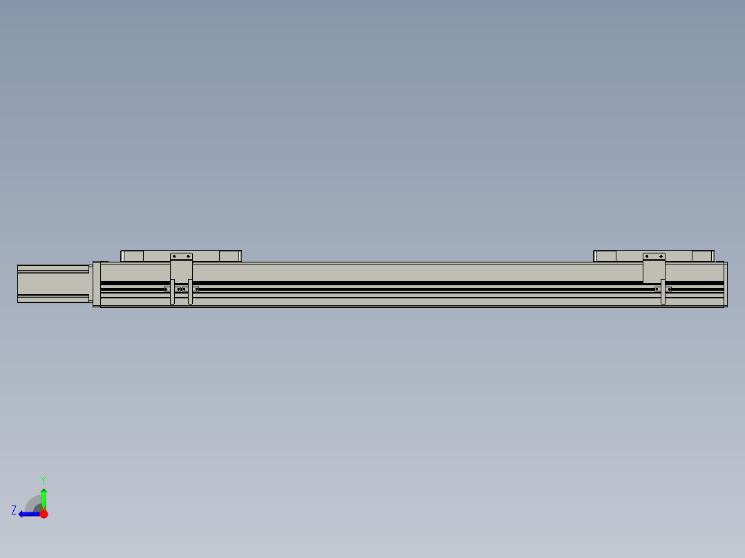 直线模组LHC14-S700-M设计图纸右视图