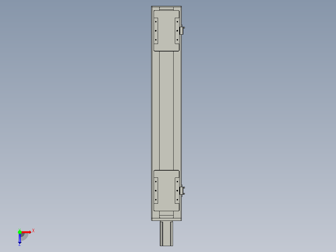 直线模组LHC14-S700-M设计图纸俯视图